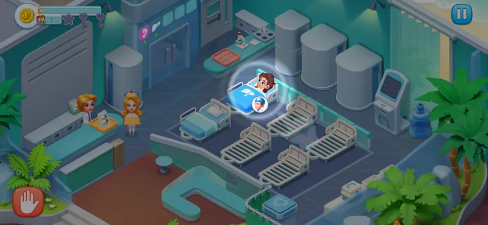 calling the doctor in happy hospital