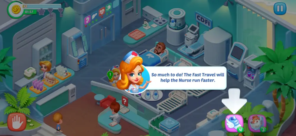 happy hospital fast travel