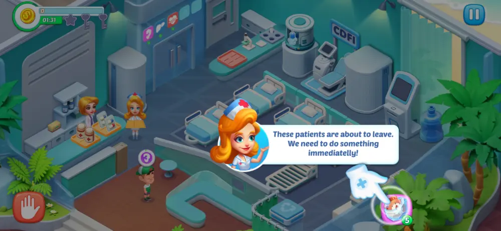 happy hospital freeze effect