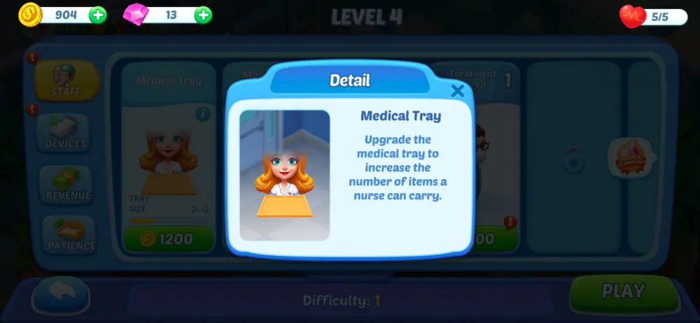 happy hospital medical tray upgrade