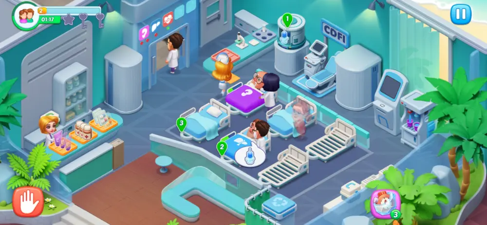 happy hospital movement queue