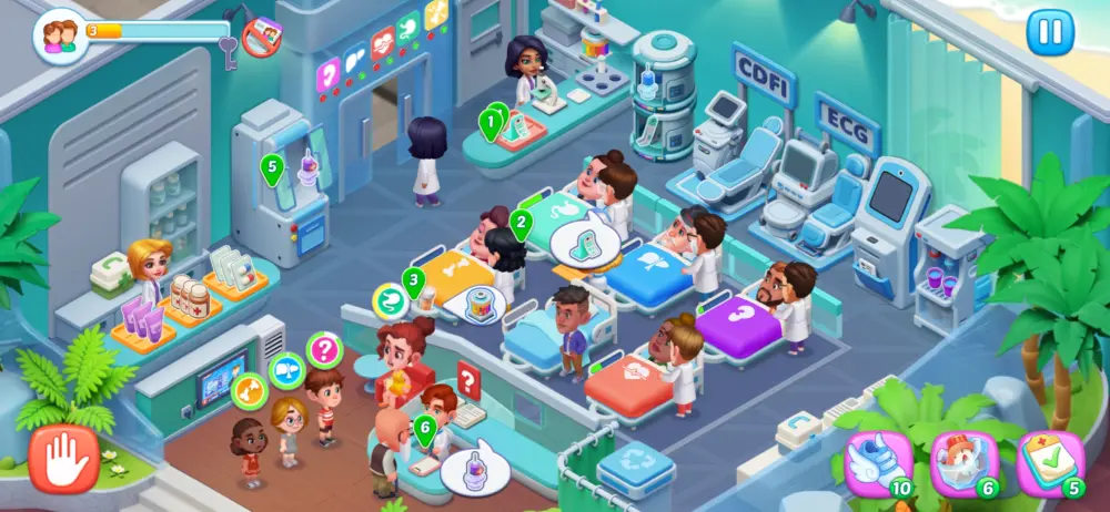 prioritizing activity in happy hospital