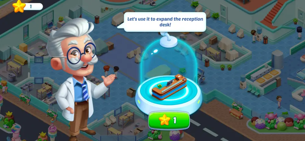 happy hospital reception desk upgrade