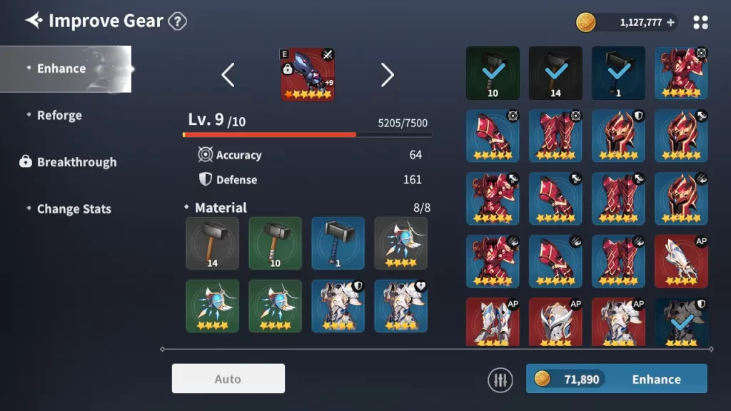 enhancing gear in outerplane