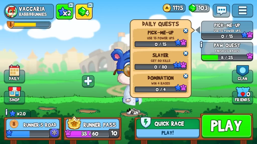 fun run 3 daily quests