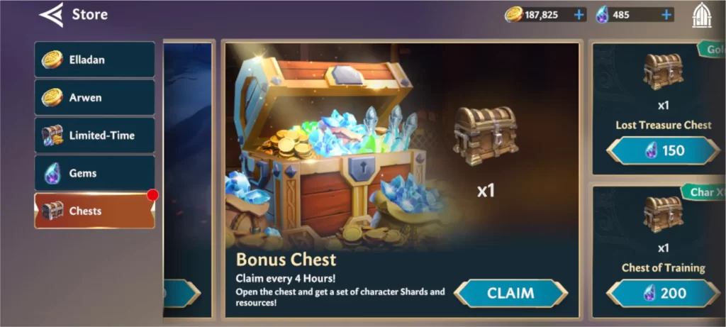 the lord of the rings heroes of middle earth bonus chests