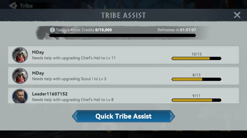 viking rise tribe assist