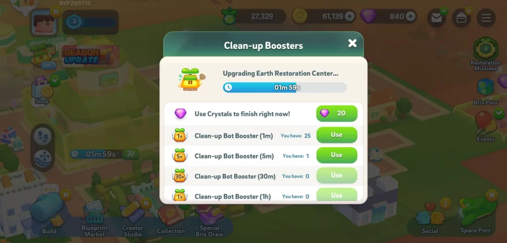 brixity clean-up boosters