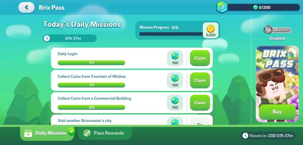 brixity daily missions