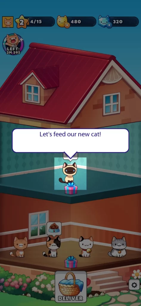 feeding cats in cat game the cats collector