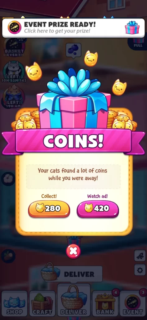 cat game the cats collector double coins
