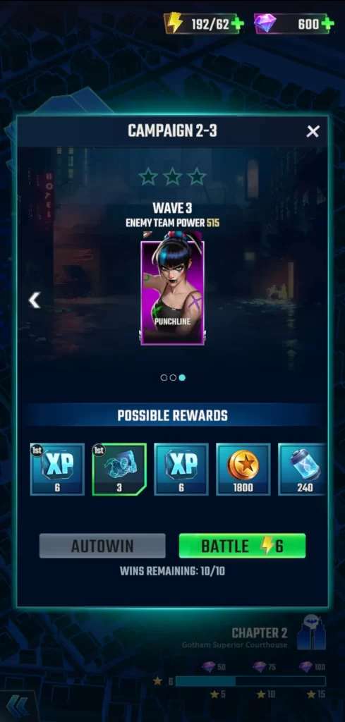 dc heroes and villains match 3 campaign possible rewards