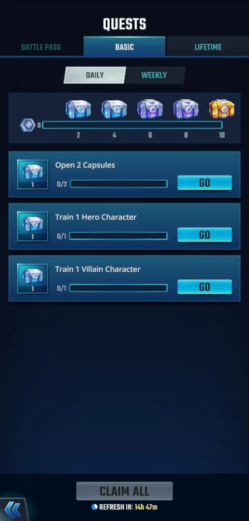 dc heroes and villains match 3 daily quests