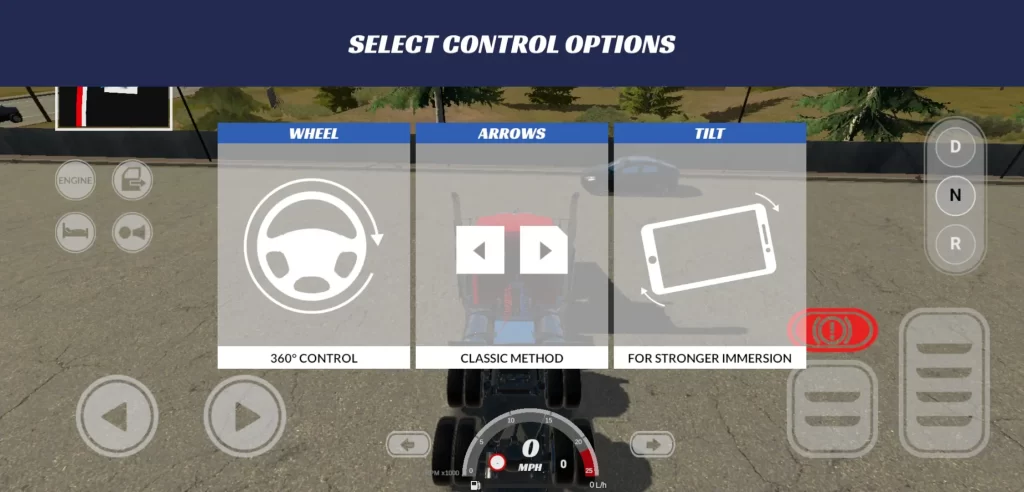 truck simulator pro usa control options