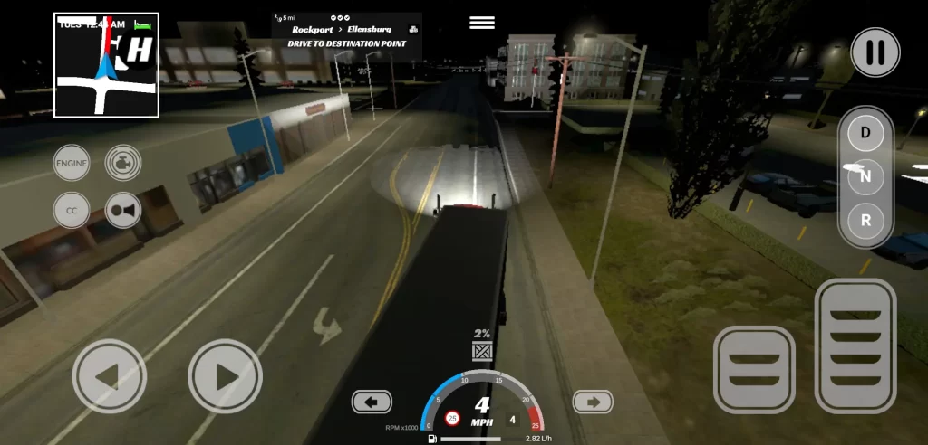 truck simulator pro usa making a stop