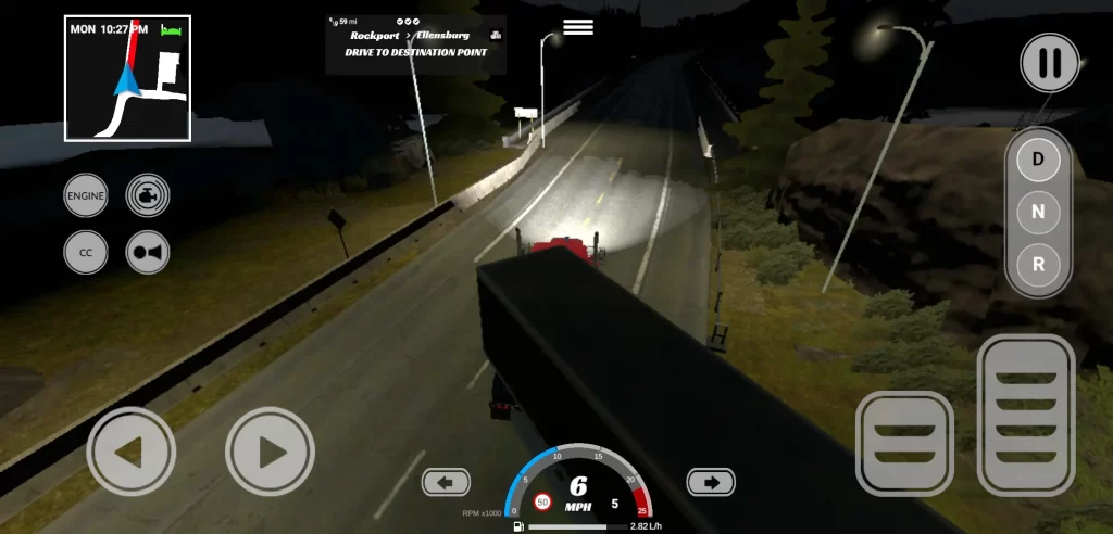 truck simulator pro usa night drive