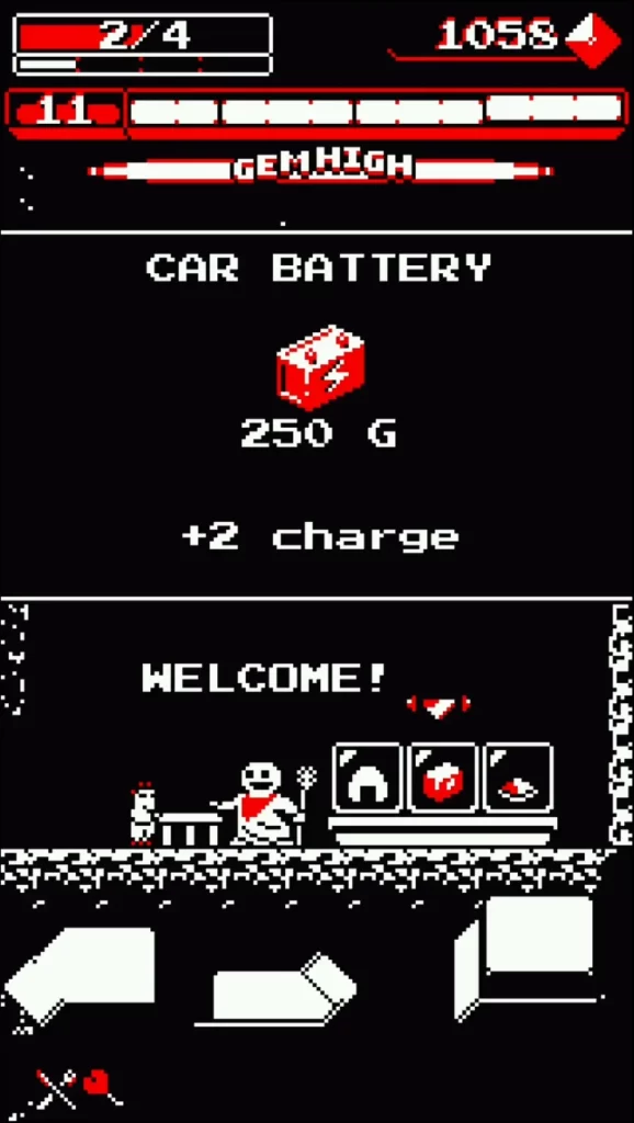 downwell car battery