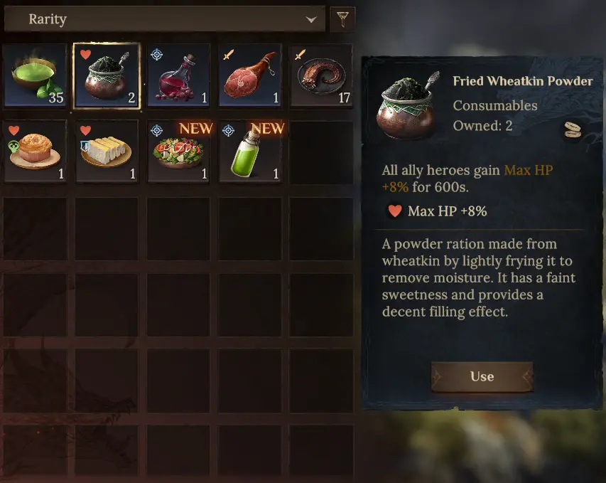dragonheir silent gods food