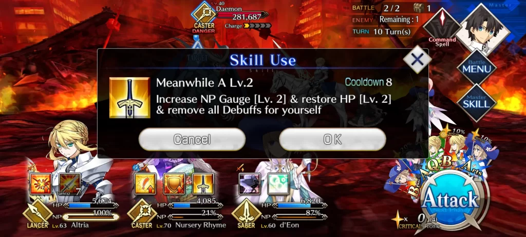 fate grand order character skill