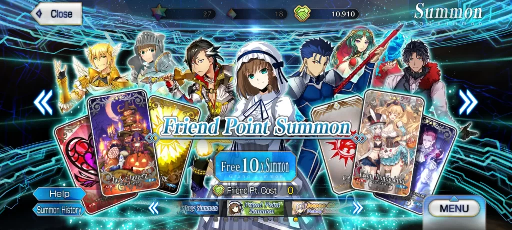 fate grand order friend point summon