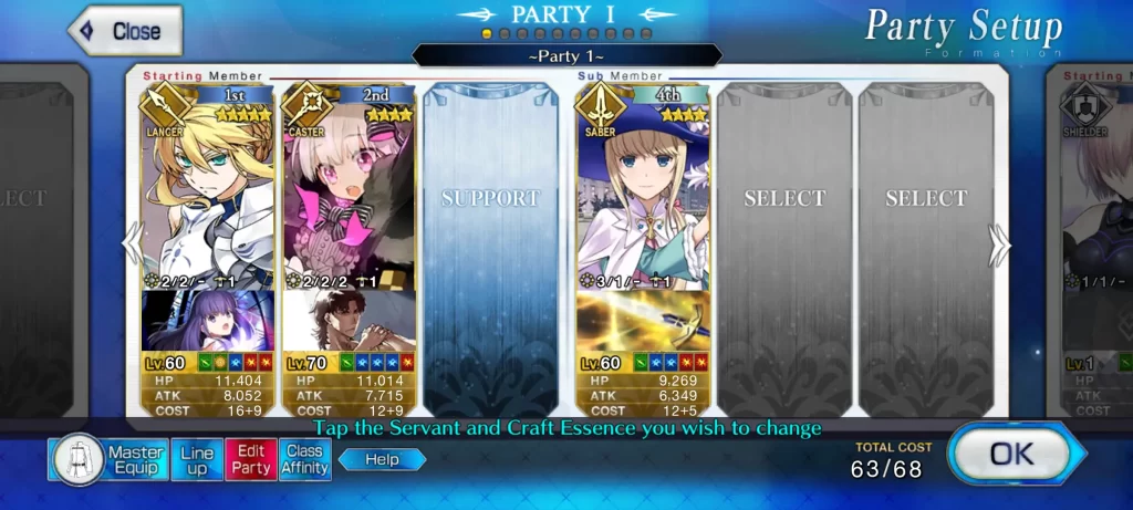 fate grand order team point limit