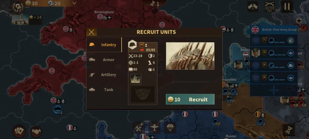 glory of generals 3 infantry