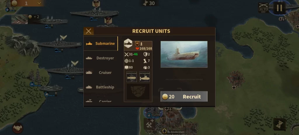 glory of generals 3 submarine