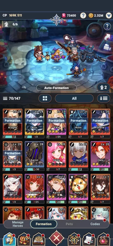 seven knights idle adventure team formation