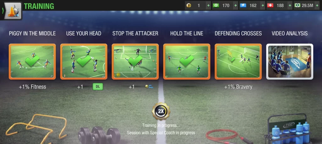 top eleven 2024 training boost