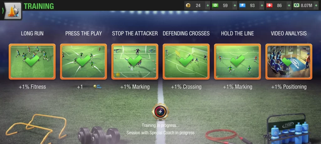 top eleven 2024 productive session