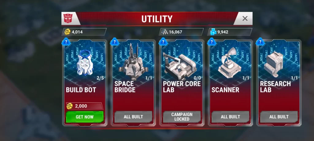 transformers earth wars build bot