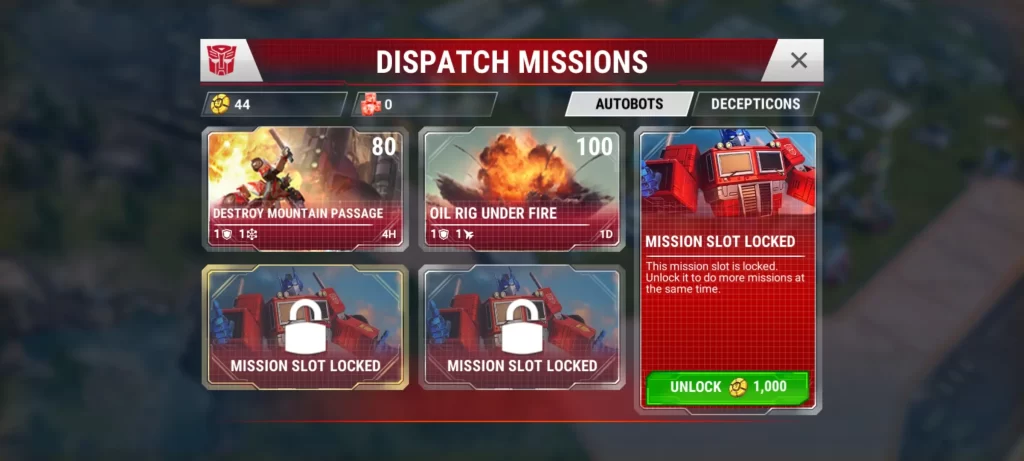 transformers earth wars locked dispatch