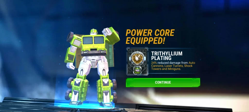 transformers earth wars power core equipped