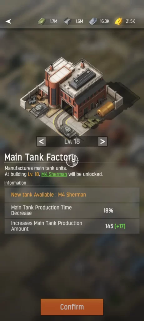 world war machines main tank factory