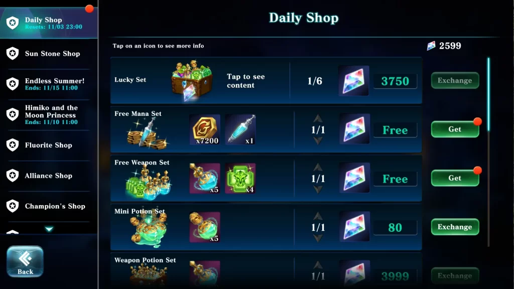 evertale daily shop