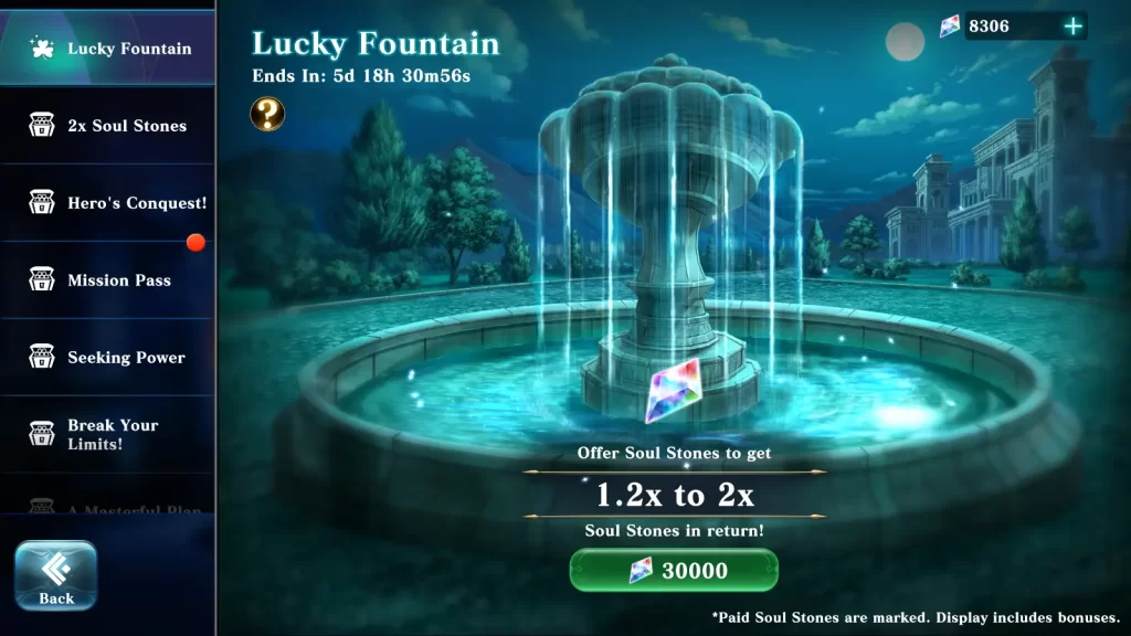 evertale lucky fountain