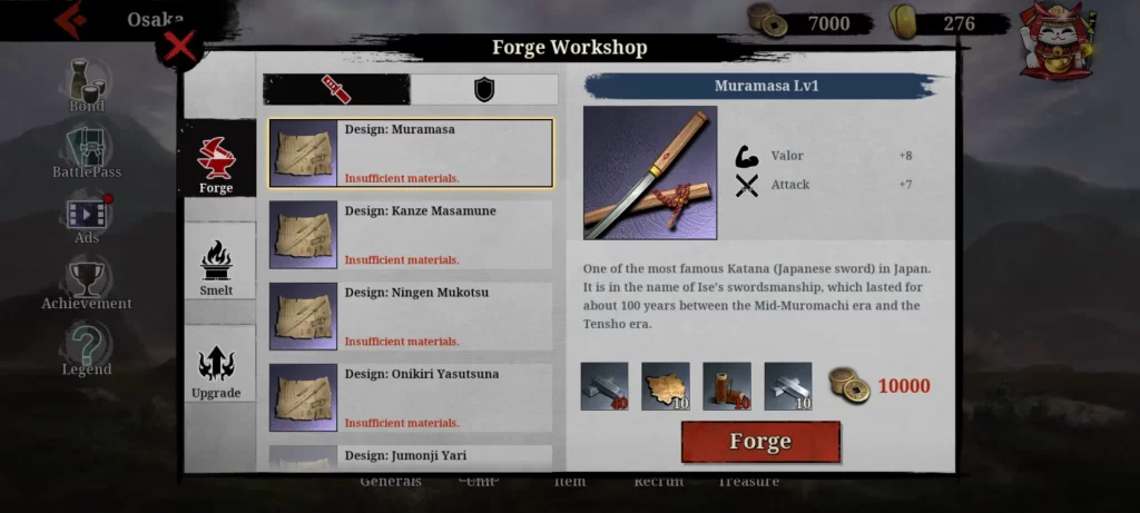 great conqueror 2 shogun forge workshop