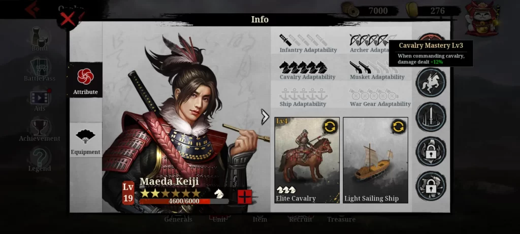 skills in great conqueror 2 shogun