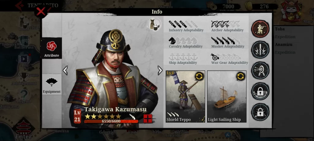 great conqueror 2 shogun unit match