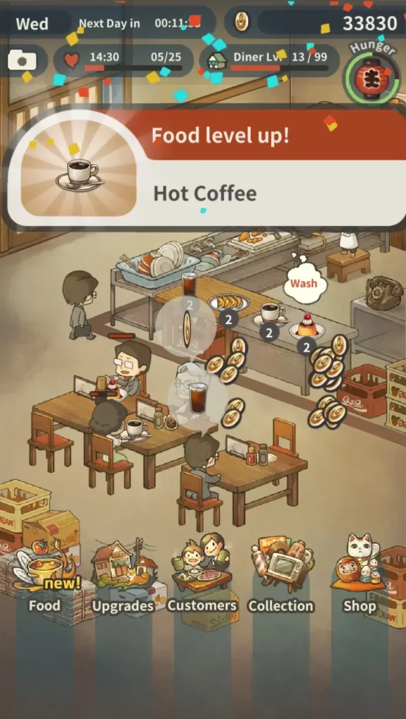 leveling up food in hungry hearts diner memories