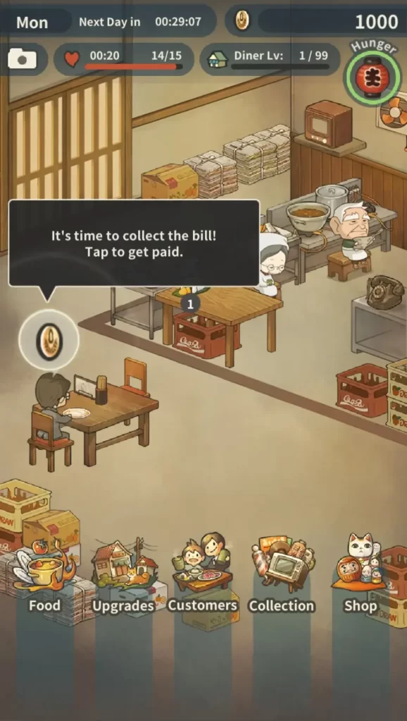 collecting the bill in hungry hearts diner memories