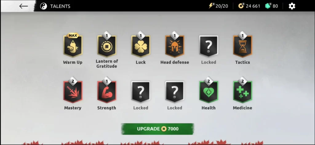 shades shadow fight roguelike talents