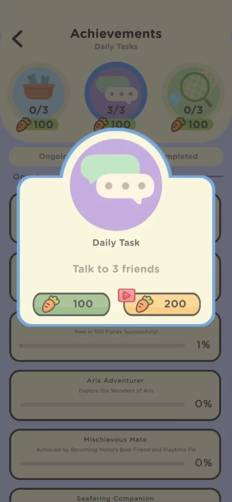 tsuki adventure 2 daily task