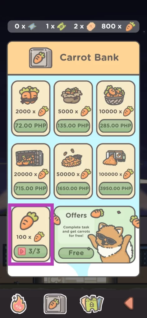 tsuki adventure 2 carrot bank