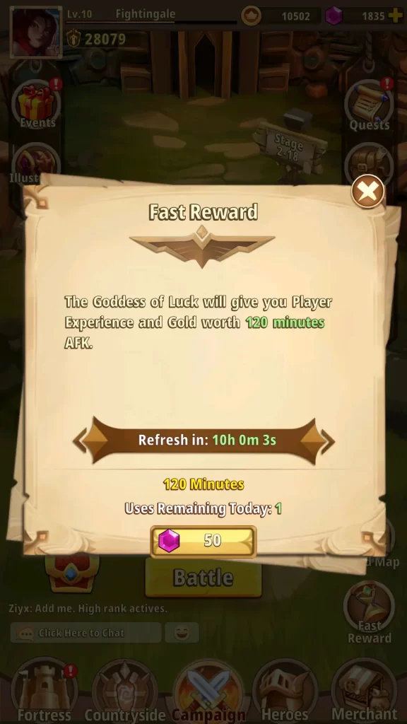 heroes awaken fast rewards