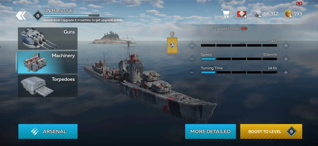 war thunder mobile ship upgrades