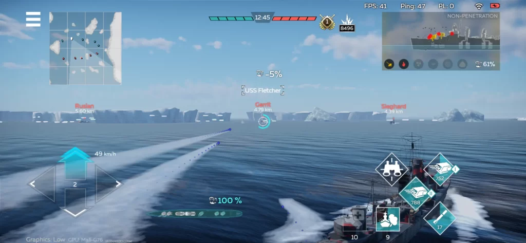 war thunder mobile ship encounter fight 3