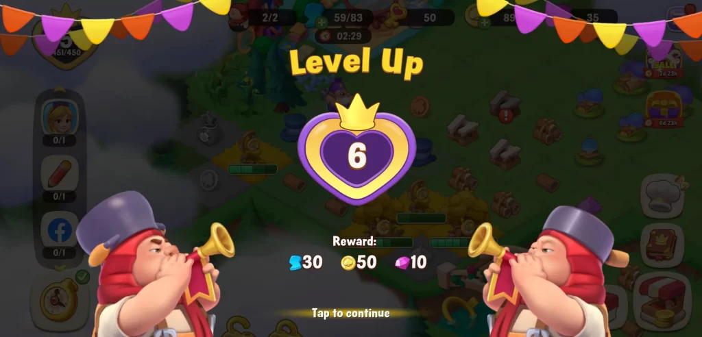 leveling up in alice's dream merge island