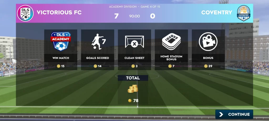 dream league soccer 2024 post match rewards