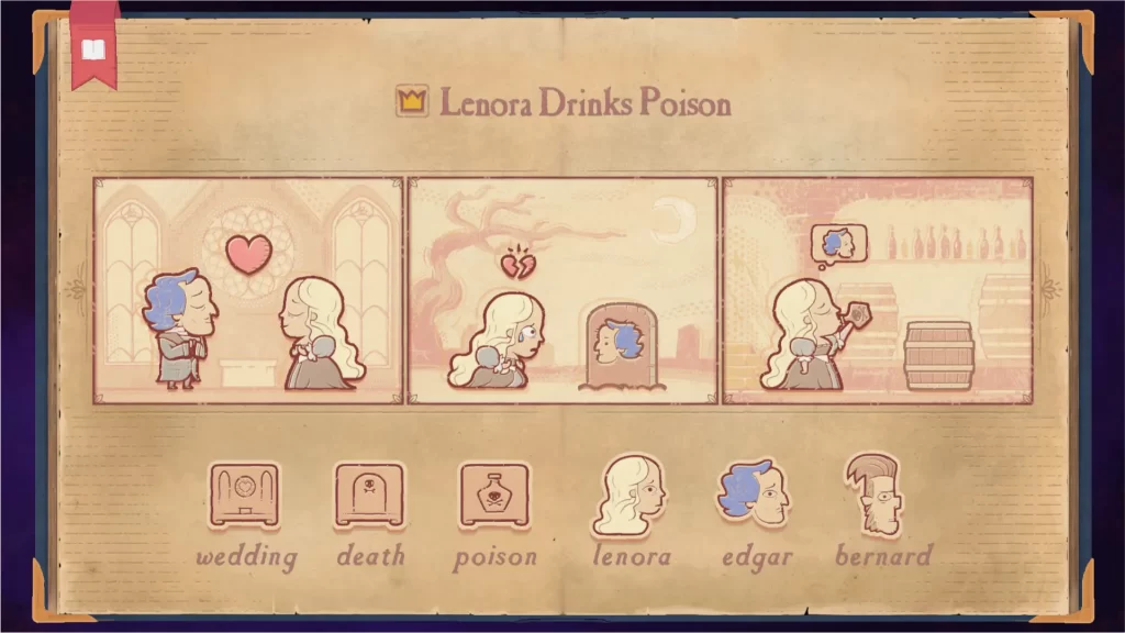 storyteller poison - lenora drinks poison